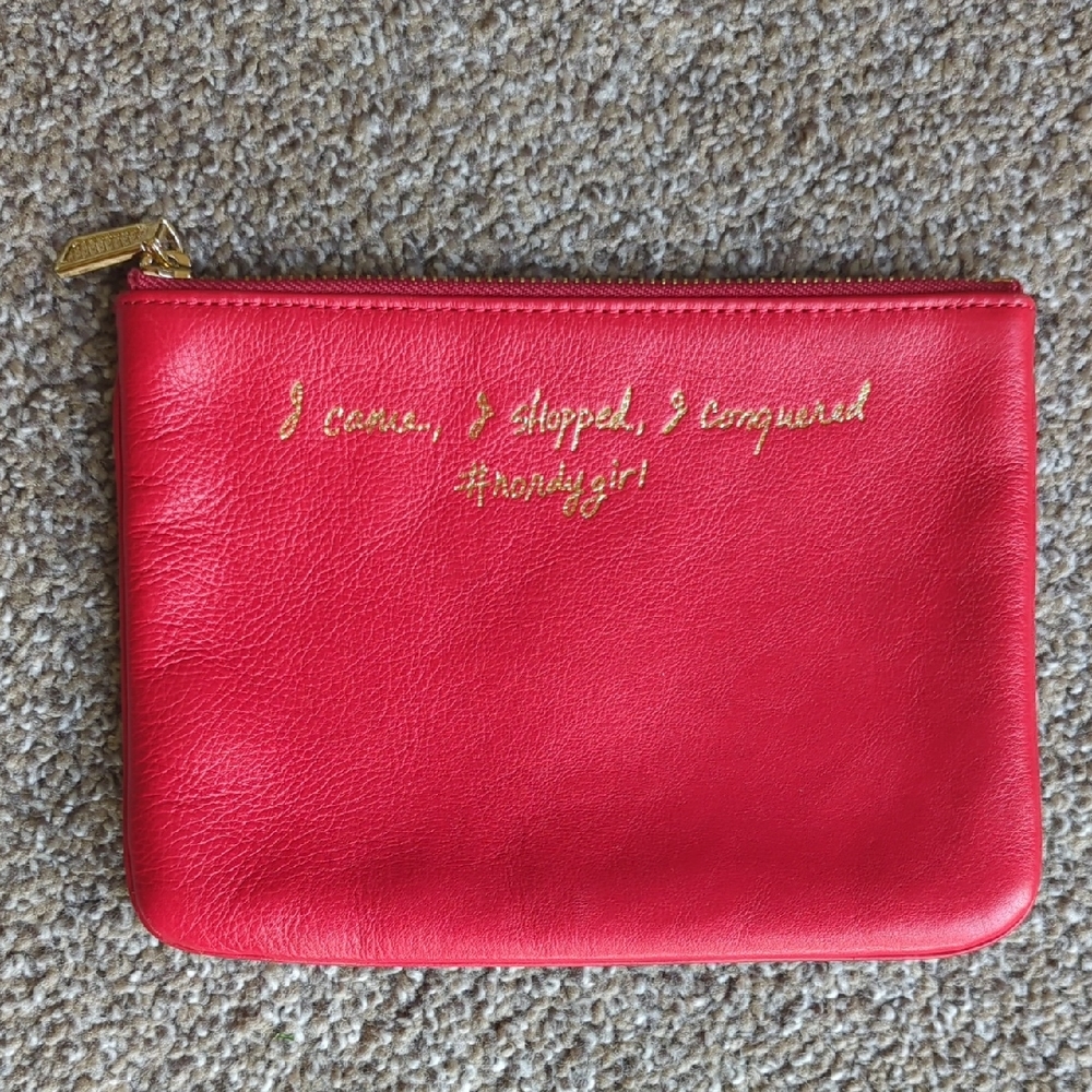 Rebecca Minkoff Red Leather Zip Pouch